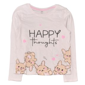 Krém, nyuszis hosszú ujjú felső (128)