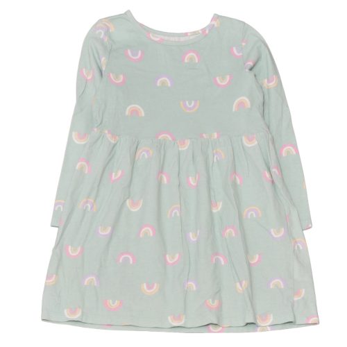 H&M - Türkiz, szivárványos ruha (110-116)