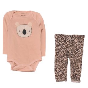 H&M/next - Barna, rózsaszín ruha szett (92)