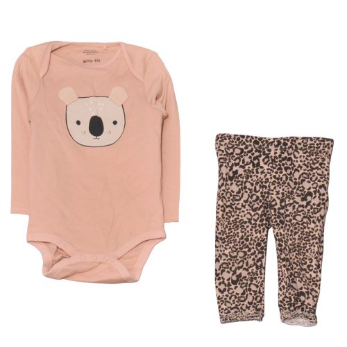 H&M/next - Barna, rózsaszín ruha szett (92)