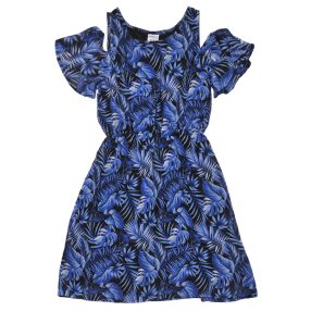 Kék, virágmintás ruha (146-152)