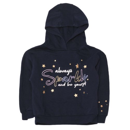 Kék, feliratos pulóver (116-122)