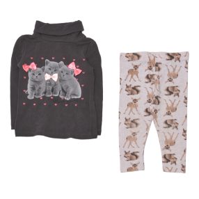 Szürke, Babi, cica ruha szett (86-92)