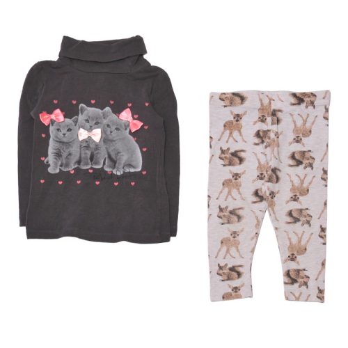 Szürke, Babi, cica ruha szett (86-92)