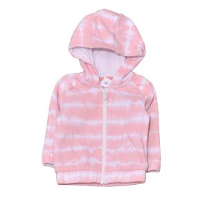 Rózsaszín, fehér melegítőfelső (62-68)