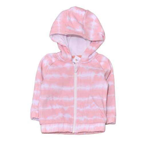 Rózsaszín, fehér melegítőfelső (62-68)