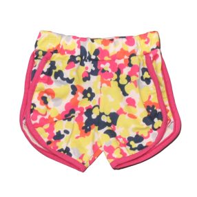 Fehér, pink, sárga mintás rövidnadrág (86-92*)