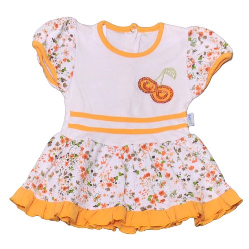 Bebessi - Fehér, narancs ruha (68-74*)