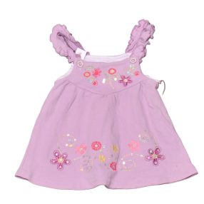 Lila, hímzett felső/tunika (68-74*)