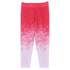 Pink, fehér leggings (134-140)
