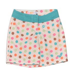 Fehér, pöttyös rövidnadrág (98)