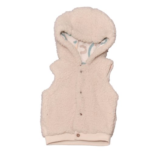 Krém szőrmés mellény (56-62)