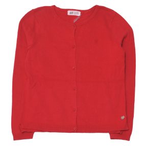  H&M -  piros kardigán ( 134-140)