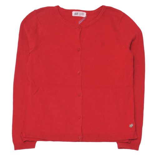  H&M -  piros kardigán ( 134-140)