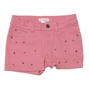 Rózsaszín, szegecses  rövidnadrág (122)