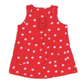  George -  piros, fehér pöttyös ruha ( 68-74)