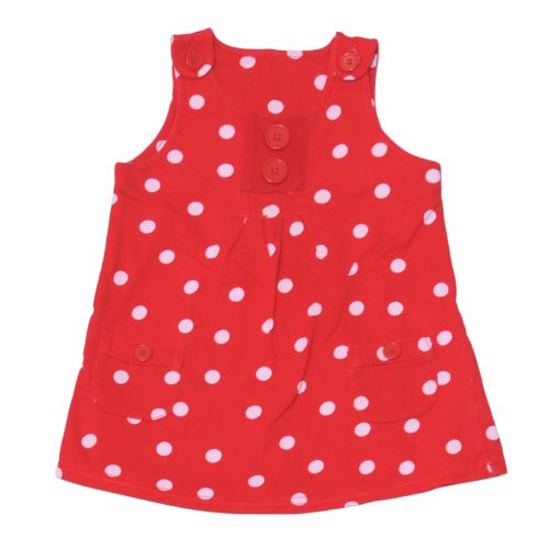  George -  piros, fehér pöttyös ruha ( 68-74)