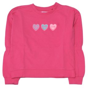 Reserved -  Pink, szívecskés  pulóver (158)