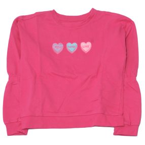 Reserved -  Pink, szívecskés  pulóver (158)
