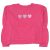 Reserved -  Pink, szívecskés  pulóver (158)