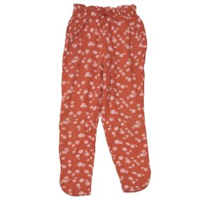    H&M -  narancsos barna, virág mintás  viszkóz nadrág (158)