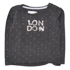 Szürke, pöttyös  hosszú ujjú póló (104)