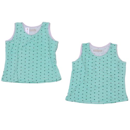 Zöld csíkos  trikó szett (98*)