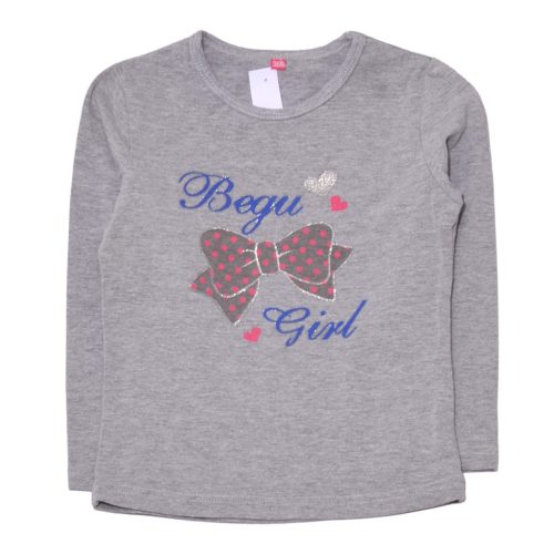 Szürke masnis  hosszú ujjú póló (98)