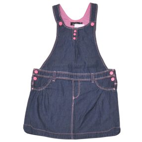 Kék, rózsaszín  kantáros ruha (98)