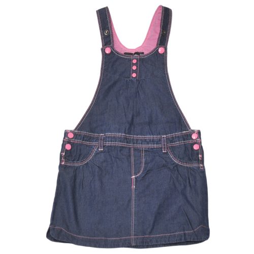 Kék, rózsaszín  kantáros ruha (98)