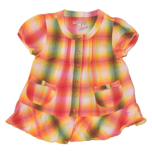 Marks&Spencer -  színes  ruha virágos gombokkal ( 98-104)