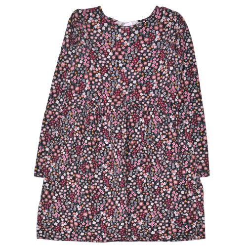  H&M -  fekete, virágmintás  ruha ( 134-140)