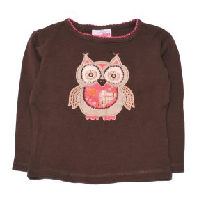 Barna, baglyos  hosszú ujjú póló (98)