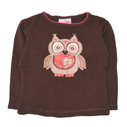 Barna, baglyos  hosszú ujjú póló (98)