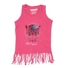 Rózsaszín Leopard mintás  ujjatlan felső (98)