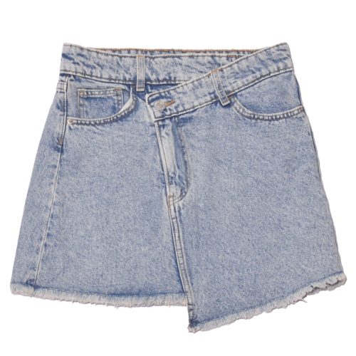 H&M -  kék, fehér  farmer szoknya (140)