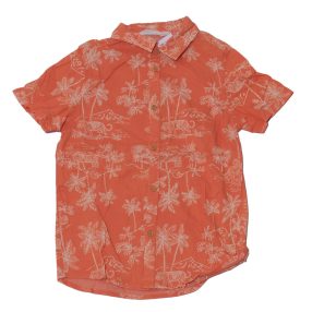 H&M - Narancssárga, pálmafás rövid ujjú ing (134)