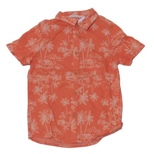 H&M - Narancssárga, pálmafás rövid ujjú ing (134)