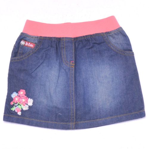 Lee Cooper - kék, virágos farmerszoknya (98-104)