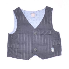 TU - Lila, csíkos alkalmi mellény (68-74)