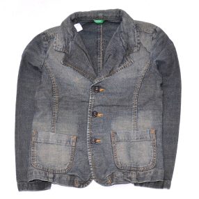 Benetton - Szürke farmerkabát (128)