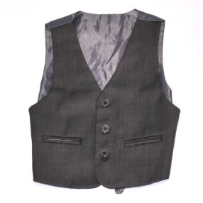 Szürke alkalmi mellény fiúnak (80-86)