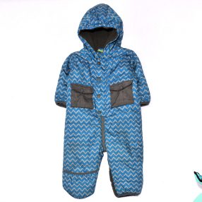 Impidimpi - Szürke-Kék cikk-cakkos overál (74-80)