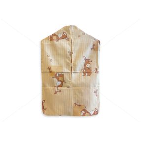 Óvodai vállfás ruhazsák, oviszsák, bézs csacsis - ÚJ