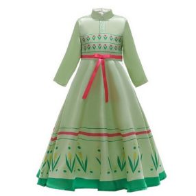   140-es kék virágos hercegnőruha - Frozen, Jégvarázs - ÚJ