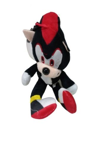 22 cm-es fekete plüss figura - Sonic - ÚJ