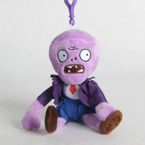 Lila ruhás zombi plüss figura, kulcstartós, 20 cm - Plants vs. Zombies - ÚJ