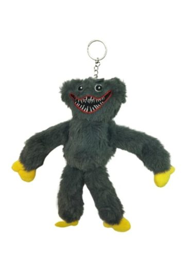 20 cm-es szürke szőrmés plüss figura - Huggy Wuggy - ÚJ