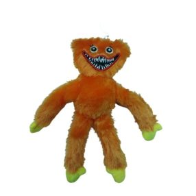   20 cm-es narancssárga szőrmés plüss figura - Huggy Wuggy - ÚJ