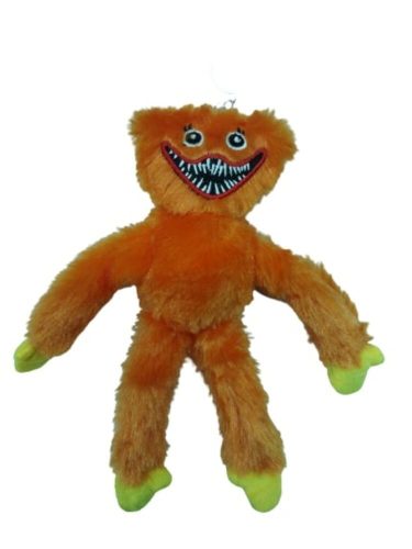 20 cm-es narancssárga szőrmés plüss figura - Huggy Wuggy - ÚJ